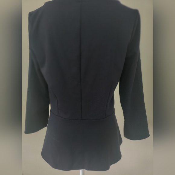 Beautiful Ann Taylor navy peplum top, size M - Picture 2 of 5